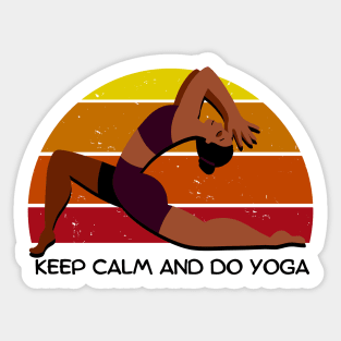 Keep calm and do yoga Sticker